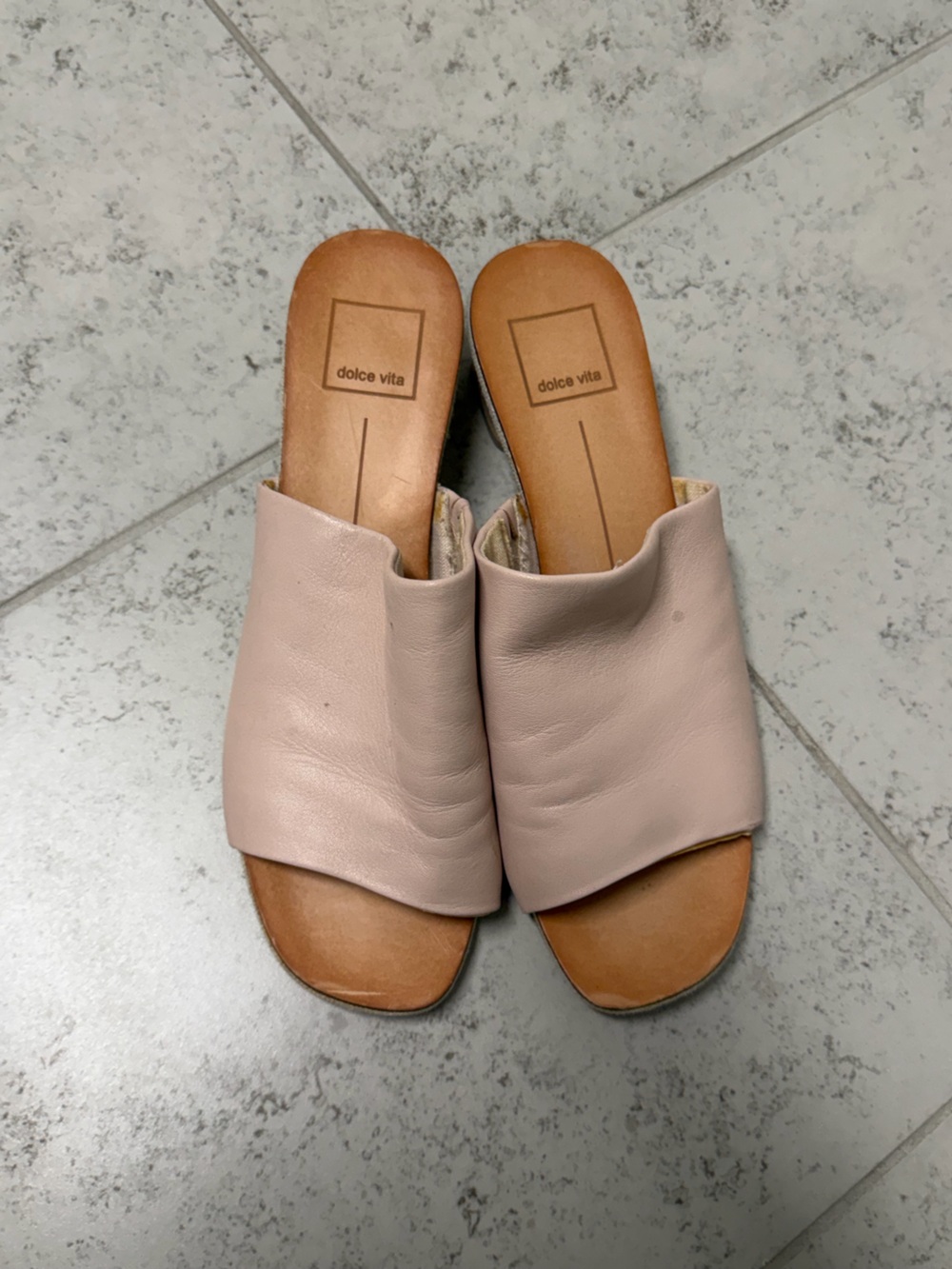 Dolce Vita Pink Slide Sandals, faux leather upper summer